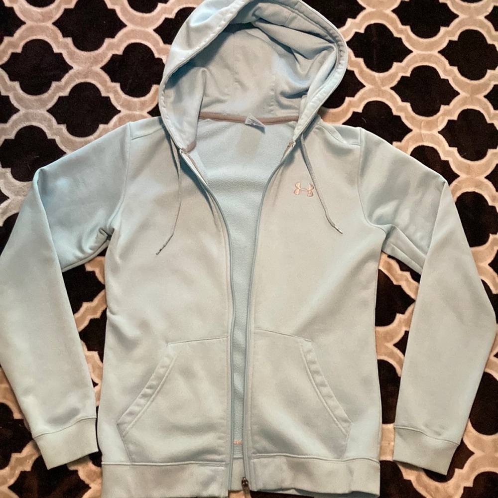 Size small Under Armour pastel blue zippered hoodie
